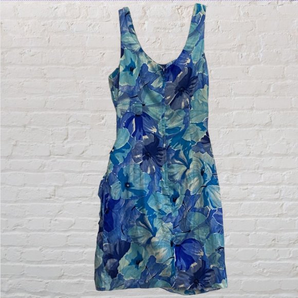 PAUL HARRIS -- Mini Sundress, Wraparound, Tropical, Front Tie/Back Zip - Picture 12 of 16